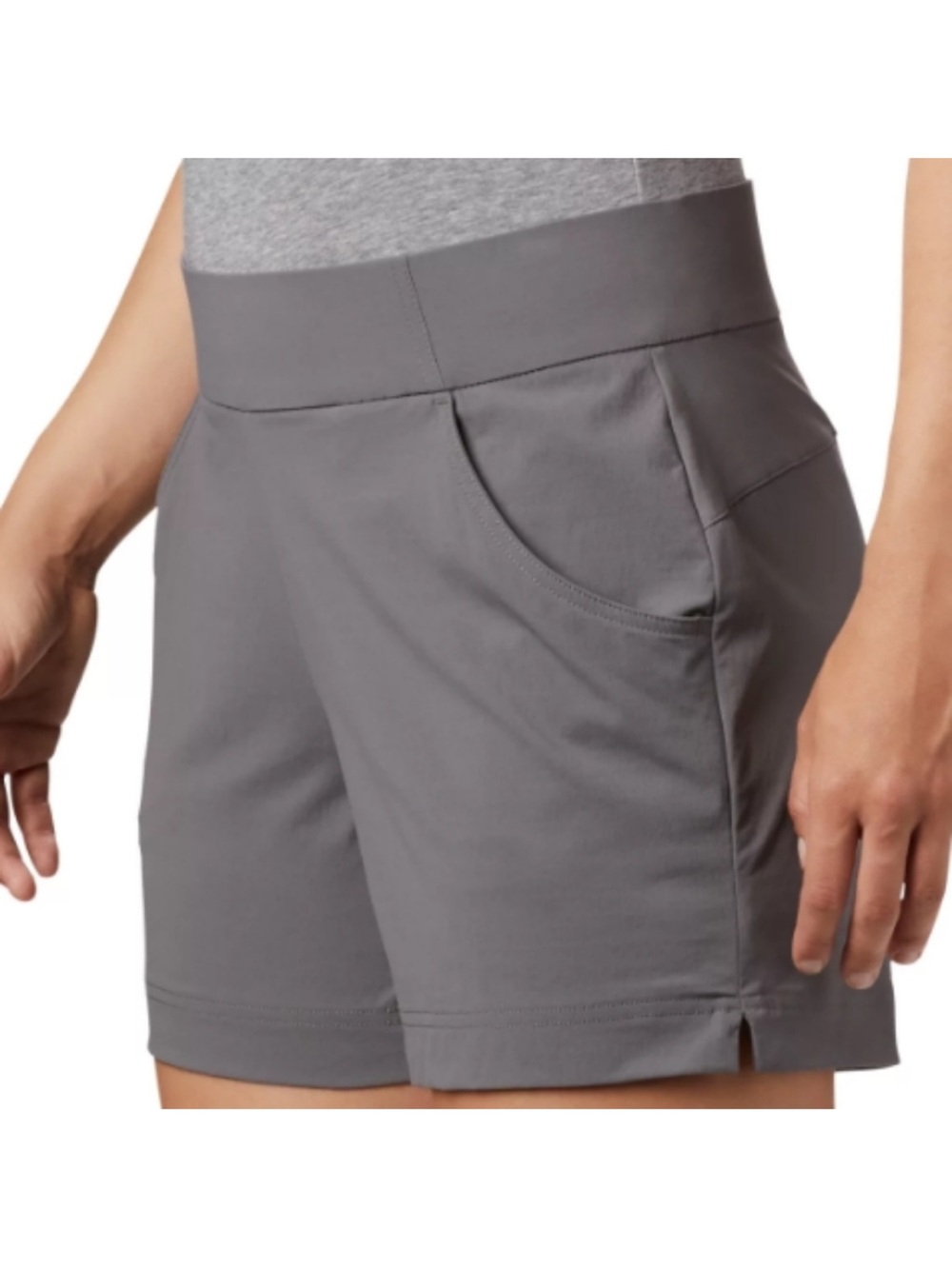 Columbia Anytime Casual Shorts Gray Omni-Shield Omni-Shade Womens Size Medium